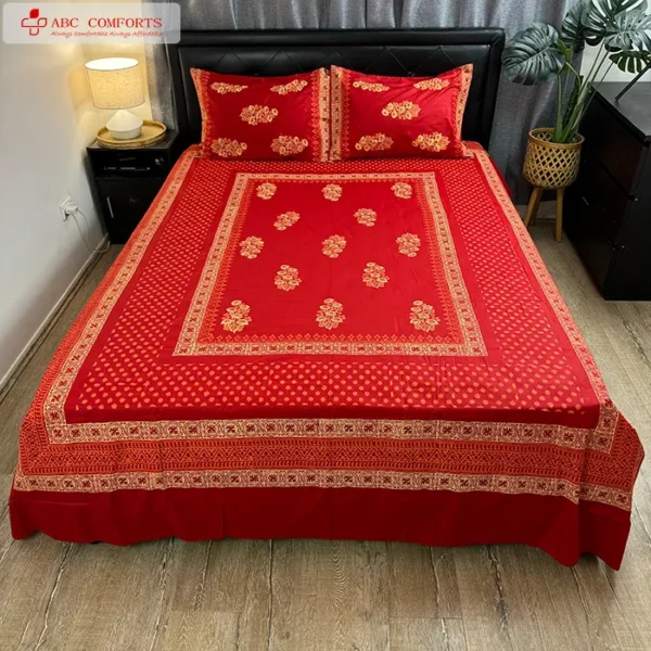 block batik bed sheet queen