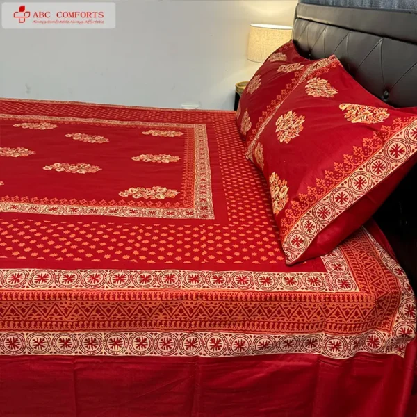 block batik bed sheet queen