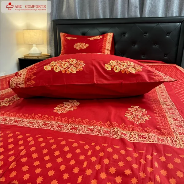 block batik bed sheet queen