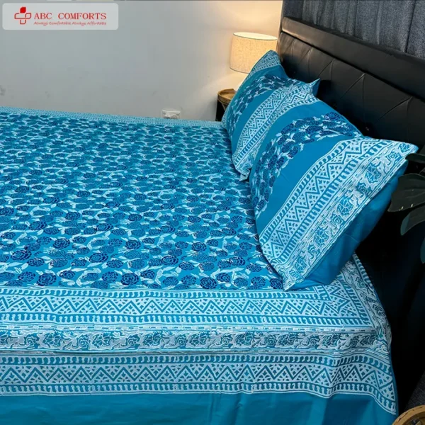 block batik bed sheet queen